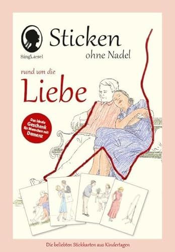 Sticken ohne Nadel "rund um die Liebe": Stickkarten für Senioren und Menschen mit Demenz