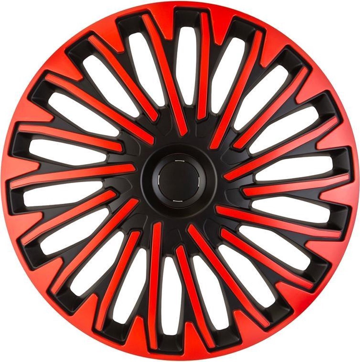 AutoStyle 4-Delige Wieldoppenset Soho 16-inch zwart/rood