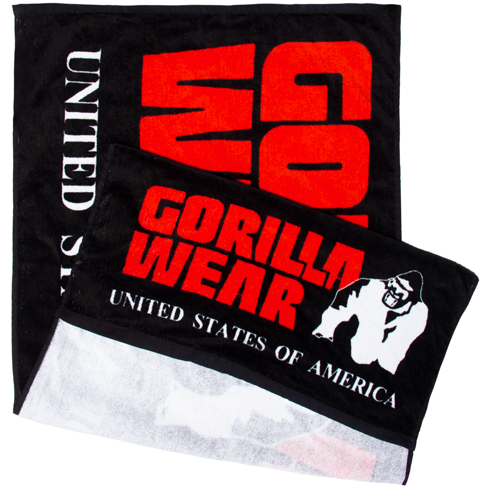 Gorilla Wear Functional Gym Towel - handdoek - Zwart/Rood