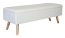 Relaxdays Zitbank met opbergruimte - 40x110x40 cm - wit