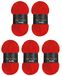 Wollbiene Softy Chenillewol om te haken, breiwol, babywol, 500 gram chenillewol, super volumineus grof gehaakte garen (rood 09)