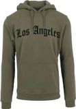 Mister Tee Los Angeles Wording Hoodie/trui - Olijfgroen - XL