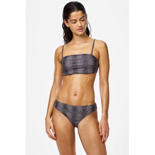PIECES PCBAOMI bikinibroekje zwart/beige