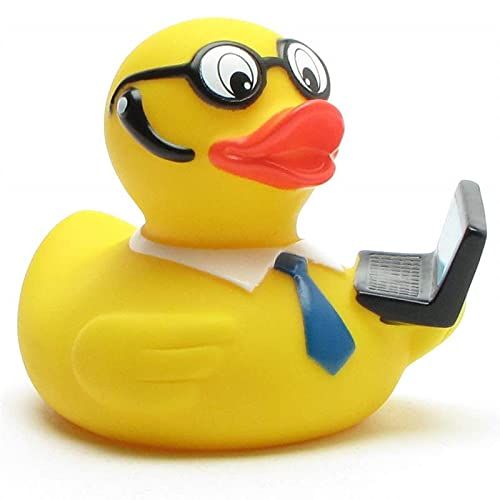 Duckshop I Badeend Notebook I piepende eend I L: 7,5 cm - incl. badeend sleutelhanger in set