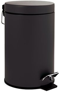 Gelco Design 709756 pedaalemmer 3L, metaal, zwart, 22,5 x 17 x 26 cm