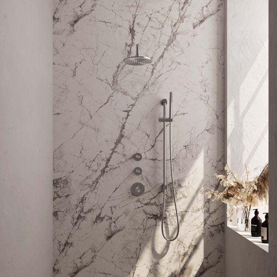 Brauer Brushed Edition Thermostatische Inbouw Regendouche Set - RVS Look