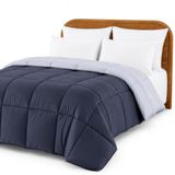 Modern Threads Omkeerbaar donzen dekbed, denim/wolk, twin
