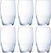 LUMINARC Versailles water/sap glazen setje van 6x stuks inhoud 375 ml - Drinkglazen/waterglazen