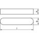 TOOLCRAFT 138580 Clavette DIN 6885 Acier 100 pièce(s)