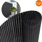 ECD Germany Privacyscherm mat 160x400 cm PVC Antraciet