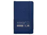 Antartik Notitieboek met elastiek, wit deksel, A6, gestreept, marineblauw, 100 vellen, 80 g, FSC