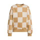 Orange Stars geruite sweater - zand