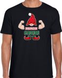 Bellatio Decorations Fout Kersttrui T-shirt - Heren - Sterkste Gnoom - Zwart - Maat M