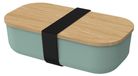 Boîte à lunch biodégradable "Beech" avec couvercle en bambou - Boîte à lunch pour le transport, adaptée aux enfants et aux adultes - idéale pour l'école et le bureau - menthe/naturel