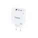 TooQ TQWC-GANQC2PD65WT 65W GaN Snellader met 2x USB-C PD en 1x USB-A QC, Wit