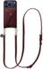 AVY Leren Hoesje geschikt voor Apple iPhone 17 Pro Max | Met Koord en Magnetische Kaarthouder | Compatibel met MagSafe | Leather Case met 130CM Koord & Wallet | Long Leather | Burgundy