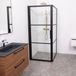 Riho Douchecabine Riho Grid met Klapdeur 100x90 cm 6mm Helderglas Zwarte Profielen