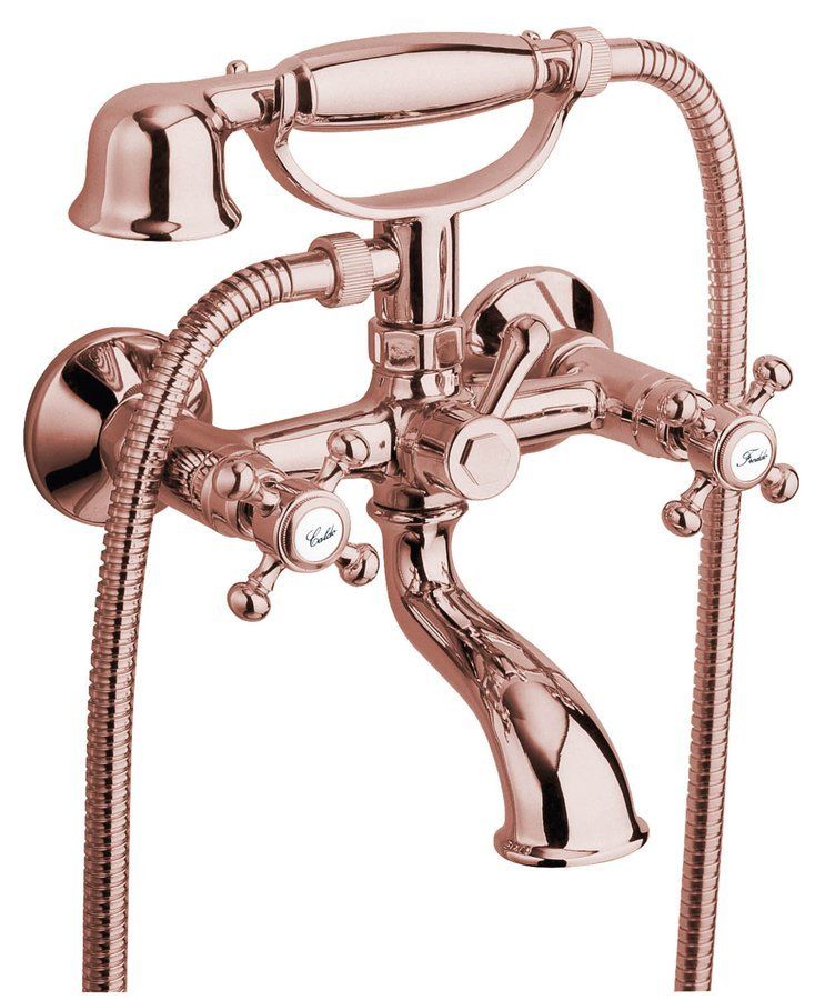 Reitano Rubinetteria ANTEA Wandmontage badmengkraan incl. handdouche, roze goud