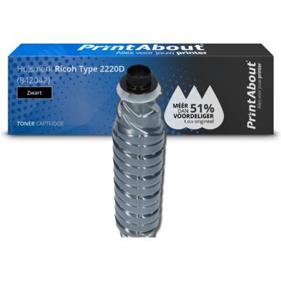 PrintAbout Huismerk Ricoh Type 2220D Toner Zwart | Compatibel