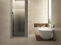 Wiesbaden Less nisdeur links 700 x 2000 x 8 mm nano spiegelrook- naar helder glas/gunmetal