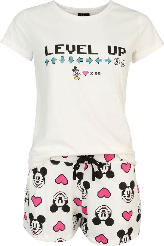 Mickey & Minnie Mouse Cheat Code Pyjama meerkleurig Katoen -