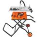 Scie de table sans marque - Scie circulaire - Puissance 1800 W - Lame Ø 254 mm - Vitesse 4800 tr/min - Profondeur de coupe 85 mm (90°)/55 mm (45°) - Guide d'onglet ±60°