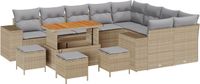 vidaXL Banc de jardin beige et gris clair