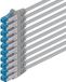 1aTTack.de 0,5 m - CAT6a - Netwerkkabel grijs - 10 stuks CAT 6 A patchkabel 10000 Mbit/s SFTP PIMF 500 MHz compatibel met CAT5 CAT6 CAT7 DSL Internet Switch Router