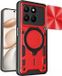 Techsuit Hoesje geschikt voor HONOR 400 Smart - CamGuard Pro Back Cover - Rood