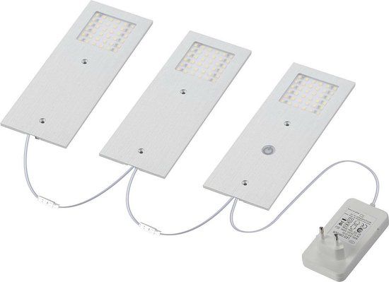 Arcchio - LED kastverlichting - 3-lichts - aluminium - met dimmer - 4000K - inclusief lichtbronnen