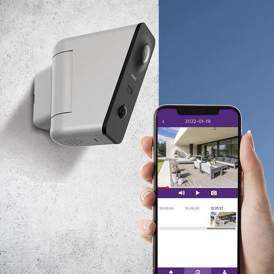 Philips WelcomeEye View WiFi Camera - 2K Full HD - Autotracking - Zilver
