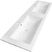 Brauer Solar Slim Wastafel - 160 cm - Mineraalmarmer - Zijdeglans Wit