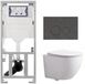 Geberit QeramiQ Dely Swirl Compact Toiletset - Inbouwreservoir UP320 - Marmer Bedieningsplaat