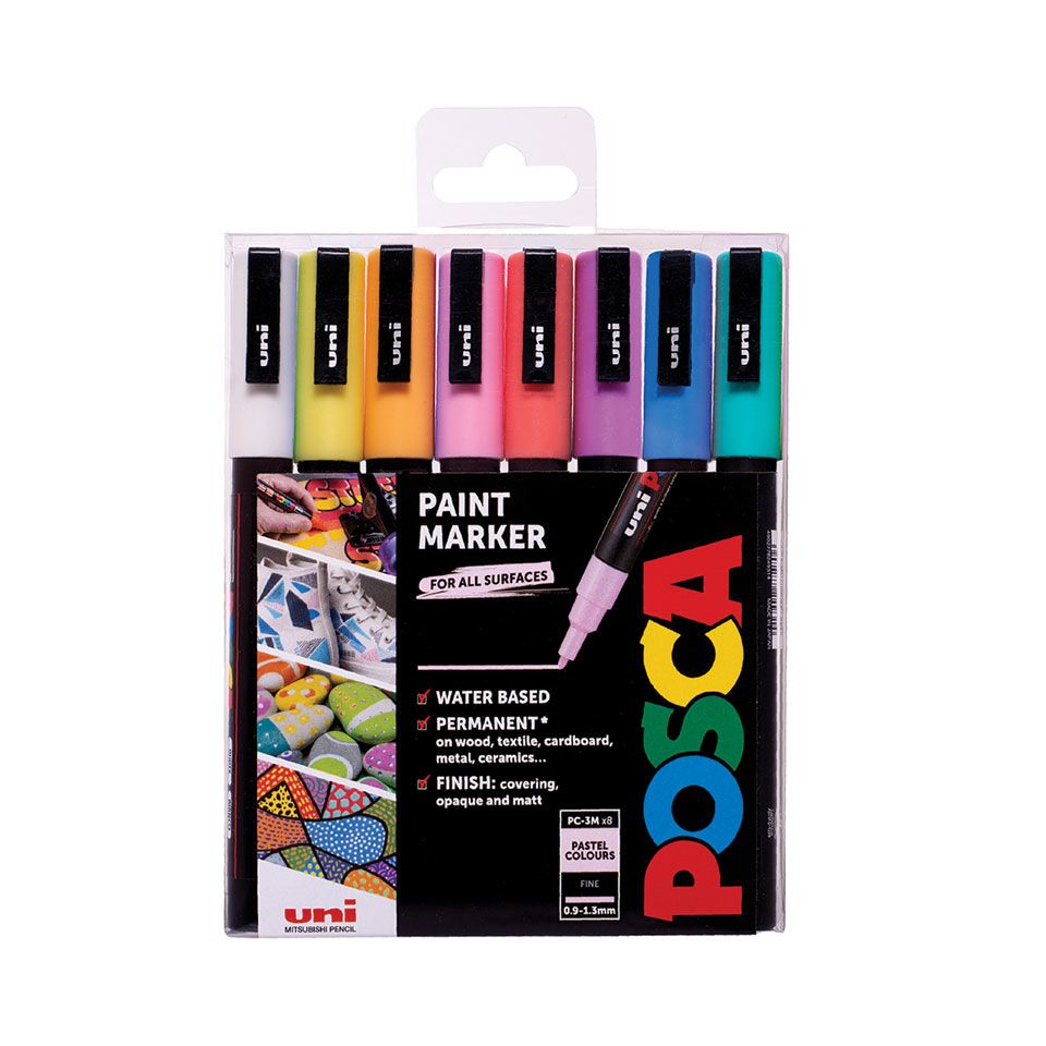 Posca PC-3M - Pastel - 8 stuks