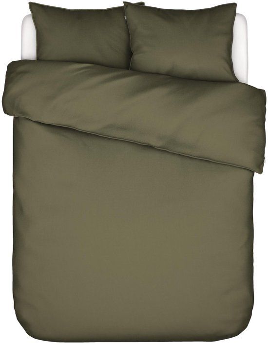 Essenza Minte Dekbedovertrek Mosgroen - Lits-Jumeaux XL – 260x200/220 cm