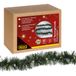 Idena 31345 - LED dennenslinger met 24 leds in warm wit, met 6 uur timerfunctie, werkt op batterijen, ca. 2,2 m lang, als decoratie voor de adventstijd en Kerstmis