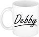 Bellatio Decorations Debby Naam koffiemok - beker - met sierlijke letters - wit