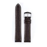 Hirsch Hirsh Horlogeband - Modena Donkerbruin - Leer - 24 mm