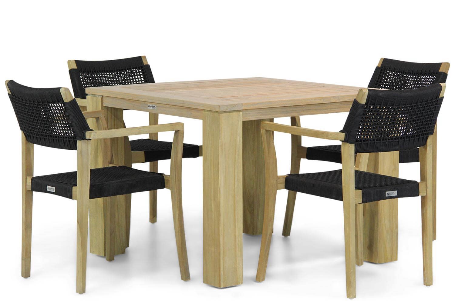 Lifestyle Garden Furniture Dallas/Brighton 100 cm dining tuinset 5-delig - 7423612572544