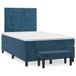 Maison Exclusive - Sommier à lattes de lit et matelas bleu foncé 120x190cm velours