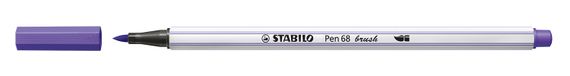 STABILO Pen 68 Brush, Premium Brush Viltstift, Paars, Per Stuk