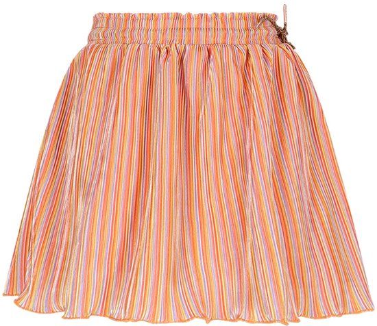 NONO Norah Striped Plissee Skirt Orange Coral Maat 104