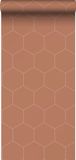 ESTAHome behang hexagon terracotta