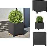 vidaXL Plantenbak - Staal - Zwart - 40x40x40 cm