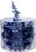 Decoris kerstslinger - met sterren - donkerblauw - lametta - 700 cm
