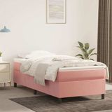 vidaXL Boxspring Bed Roze Fluweel 100x200 cm