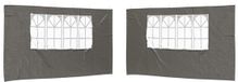vidaXL Partytent zijwand, 2 stuks, 400 x 195 cm, antraciet, PE en staal