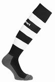 Uhlsport Team Pro Essential Stripe Voetbalkousen - Zwart / Wit | Maat: 33-36