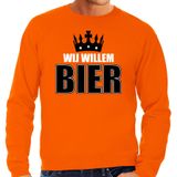 Bellatio Decorations Shoppartners Bv Koningsdag sweater Wij Willem bier - oranje - heren - koningsdag outfit / kleding M