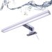 BARCELONA Lampe de miroir LED 30 cm 5W, Éclairage de miroir LED pour salle de bain 4000K Blanc neutre, IP44 résistant à l'humidité, CRI>80, Lampe pour miroir ou armoire de salle de bain, 325 lm, finition chrome mat